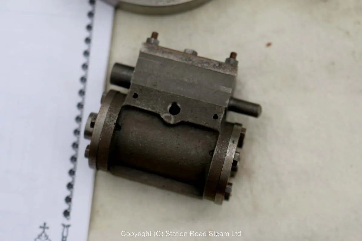 Part-built Stuart S50 engine