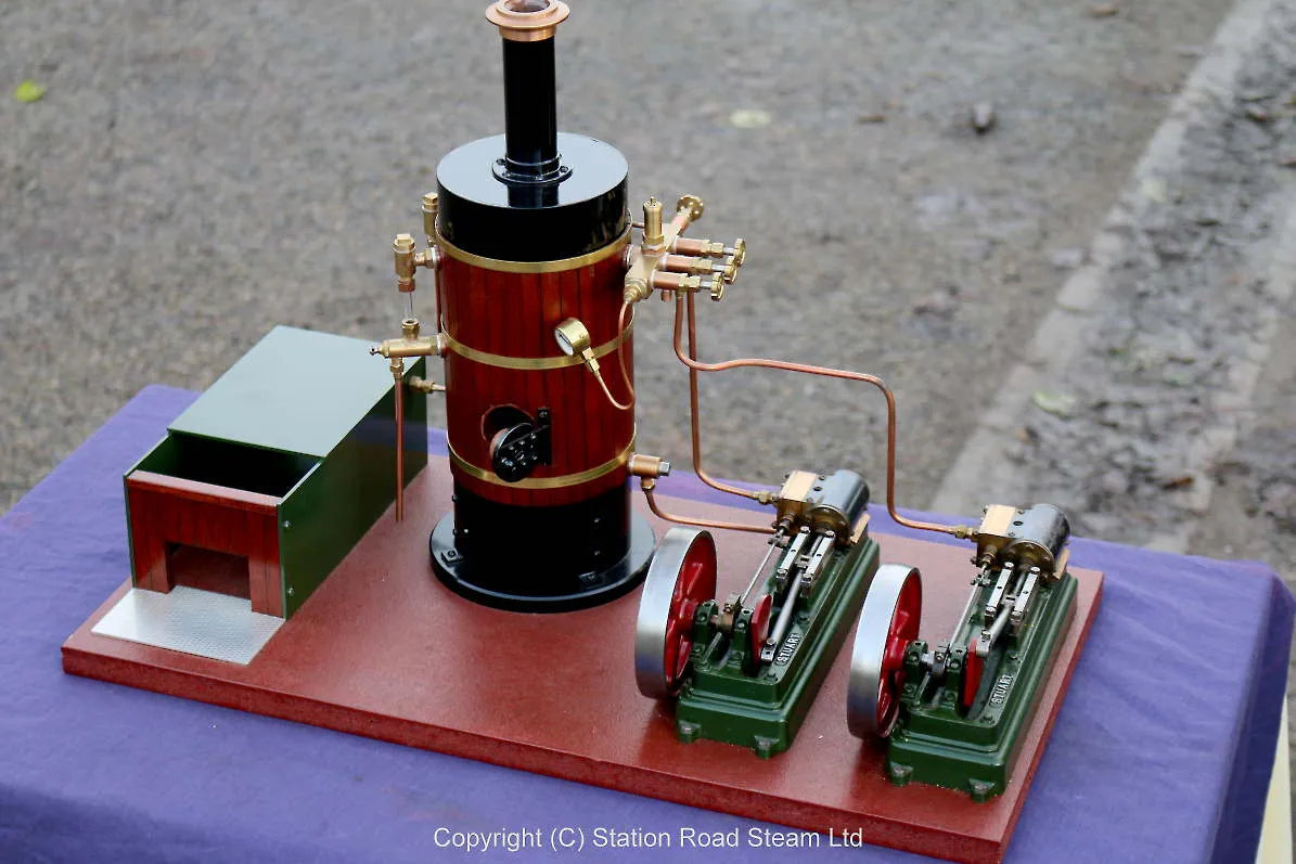 Coal-fired steam plant with vertical boiler & two Stuart S50 engines