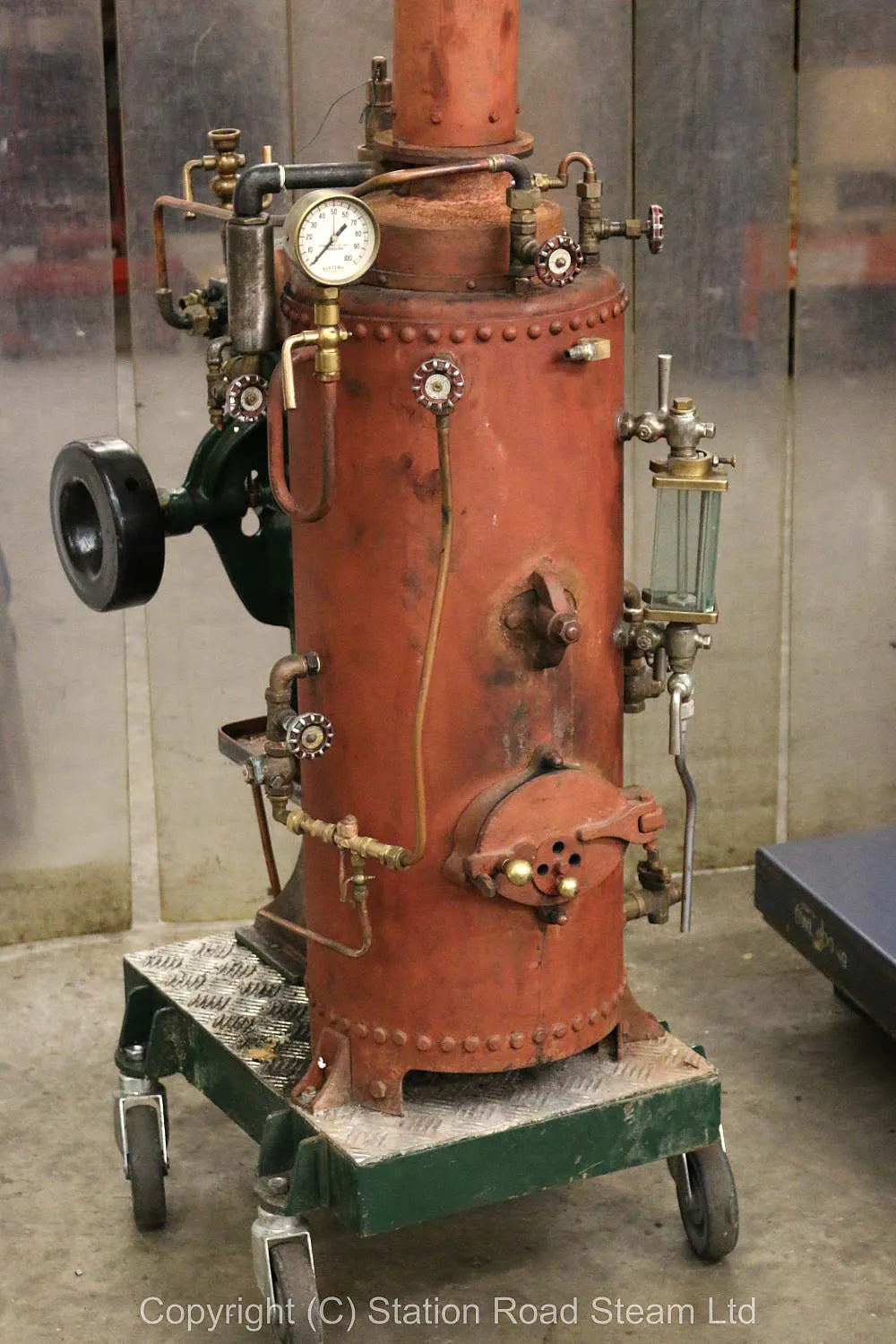 Coal-fired vertical boiler with Elliott & Garood steam pump