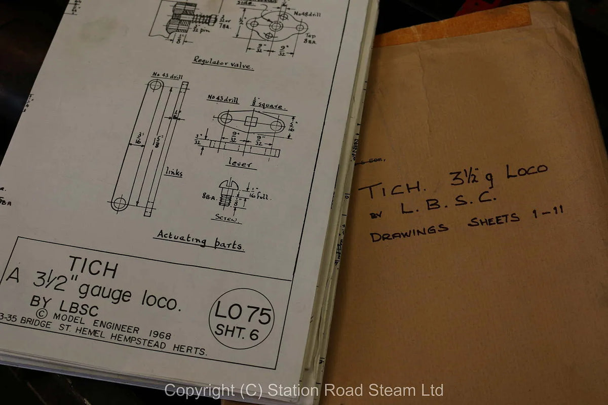 3 1/2 inch gauge "Tich" frames, castings & boiler kit