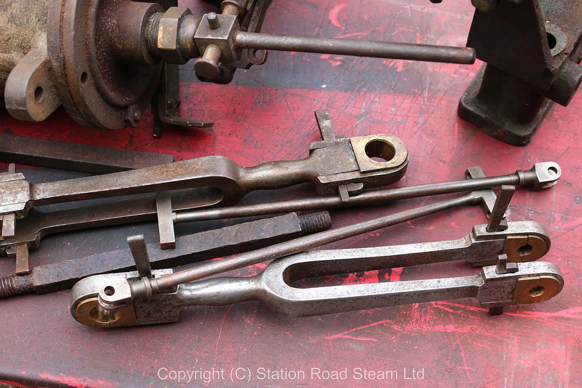 Large old dismantled V-twin engine