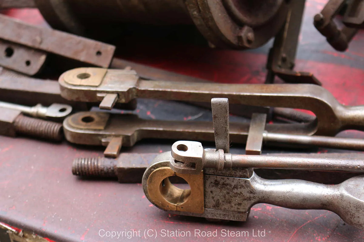 Large old dismantled V-twin engine