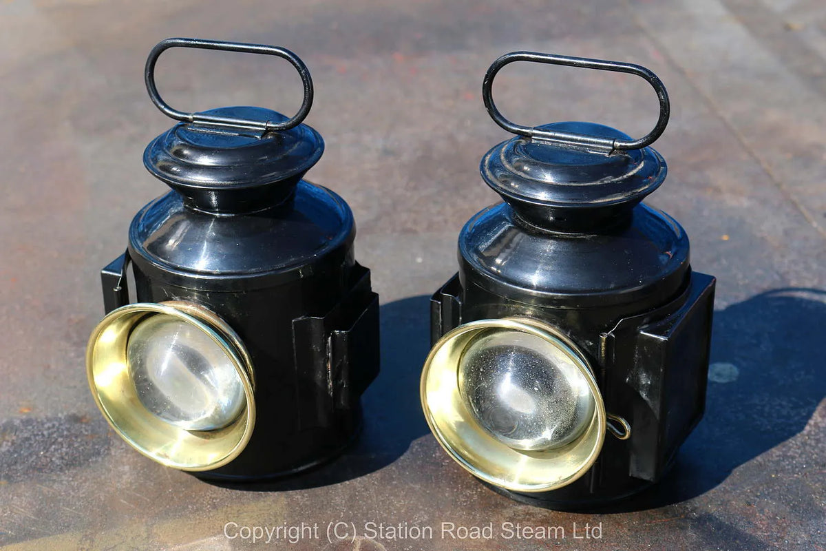 Pair 4 inch scale traction engine lamps