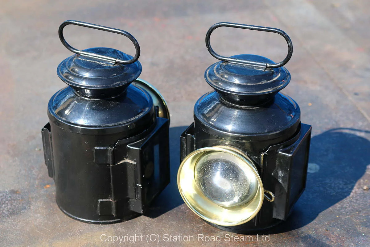 Pair 4 inch scale traction engine lamps