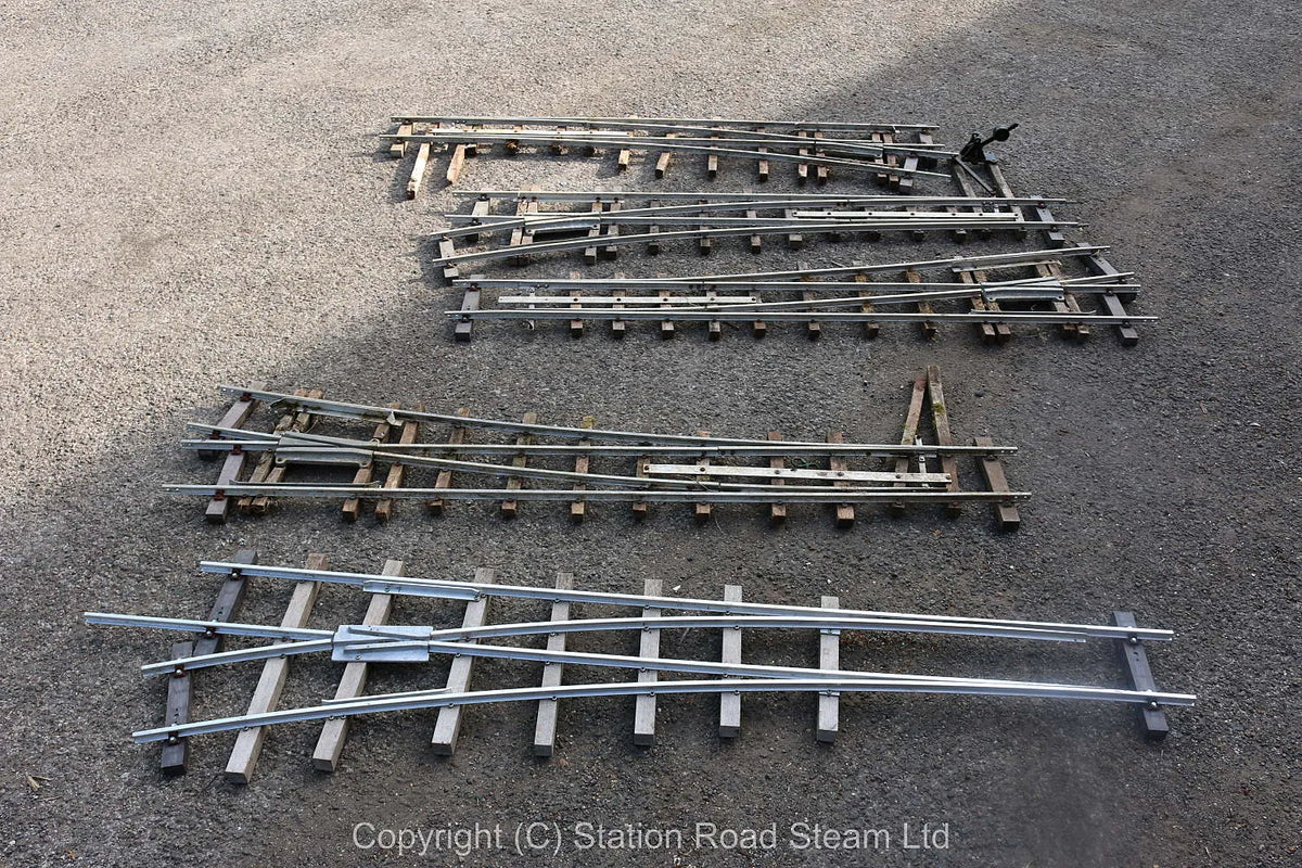 Five 5 inch gauge turnouts