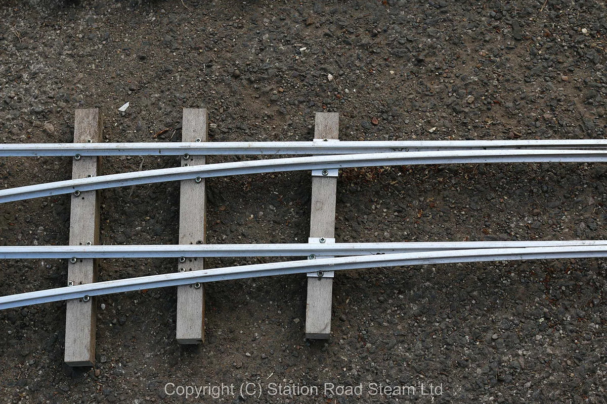 Five 5 inch gauge turnouts