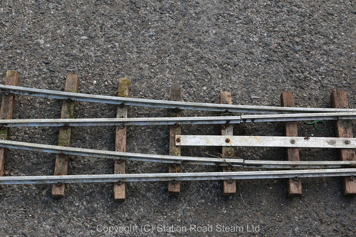 Five 5 inch gauge turnouts