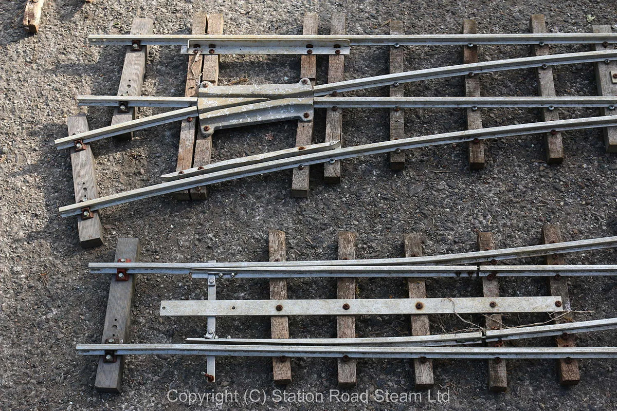 Five 5 inch gauge turnouts