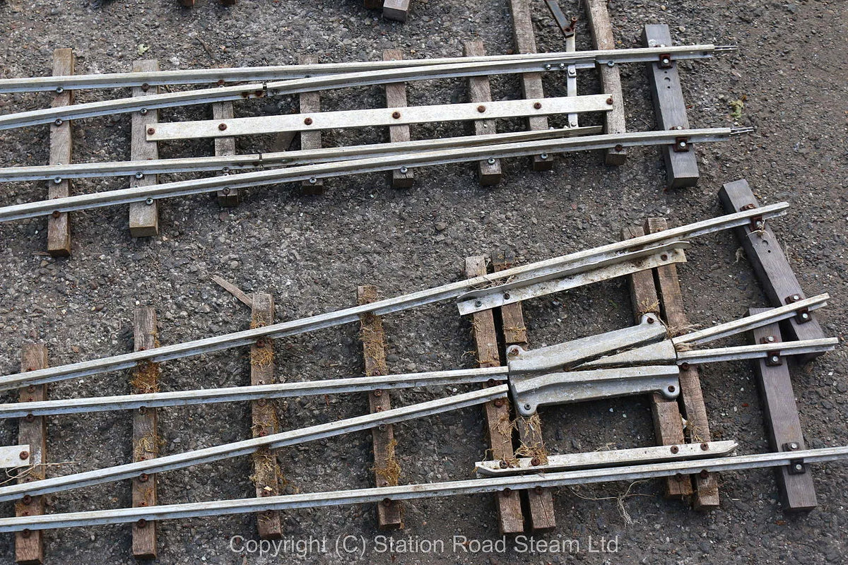 Five 5 inch gauge turnouts