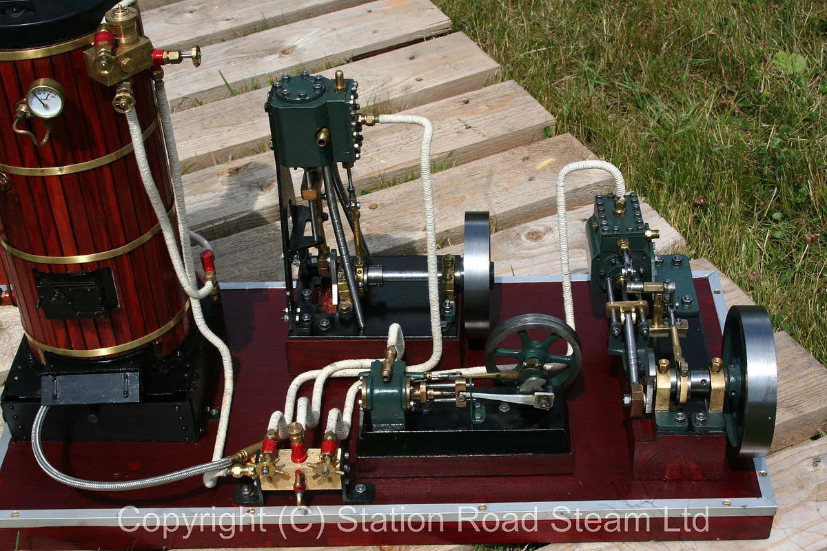 Gas-fired steam plant with 5 inch test boiler
