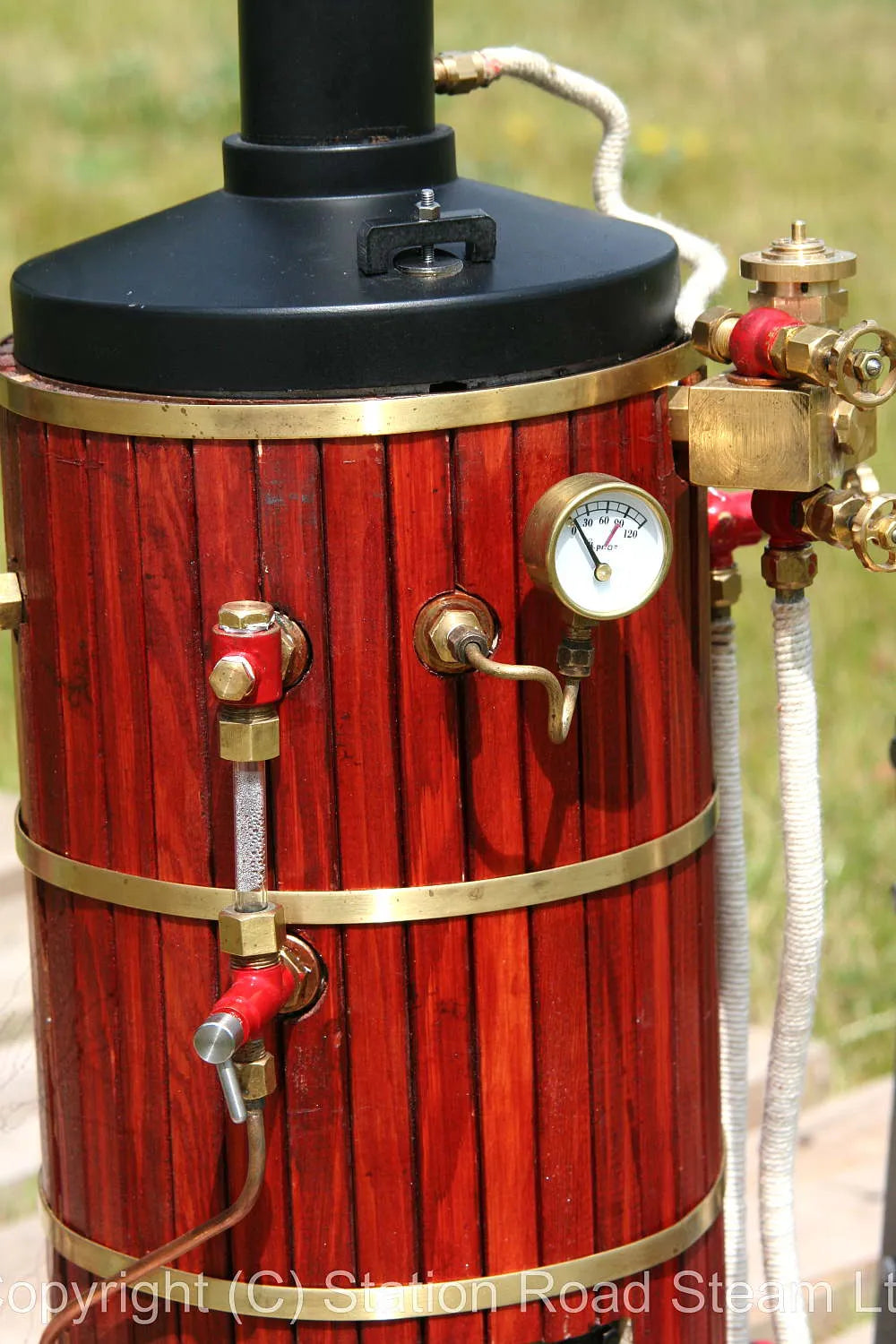 Gas-fired steam plant with 5 inch test boiler