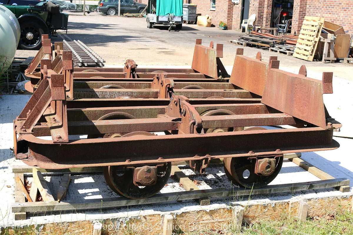 Three two foot gauge skip wagon chassis