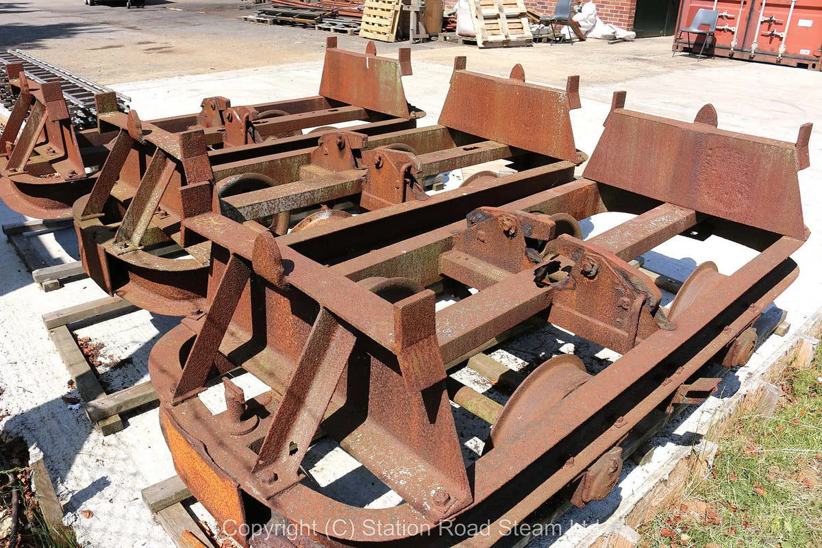 Three two foot gauge skip wagon chassis