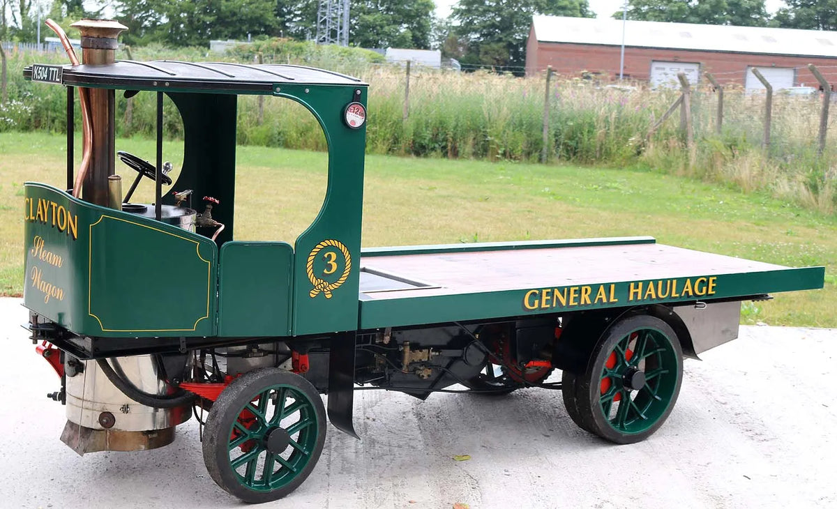 6 inch scale Clayton steam wagon with road trailer