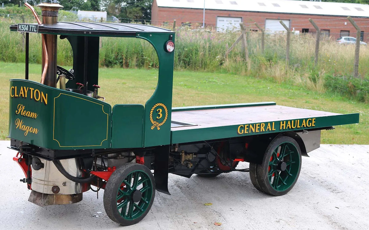 6 inch scale Clayton steam wagon with road trailer