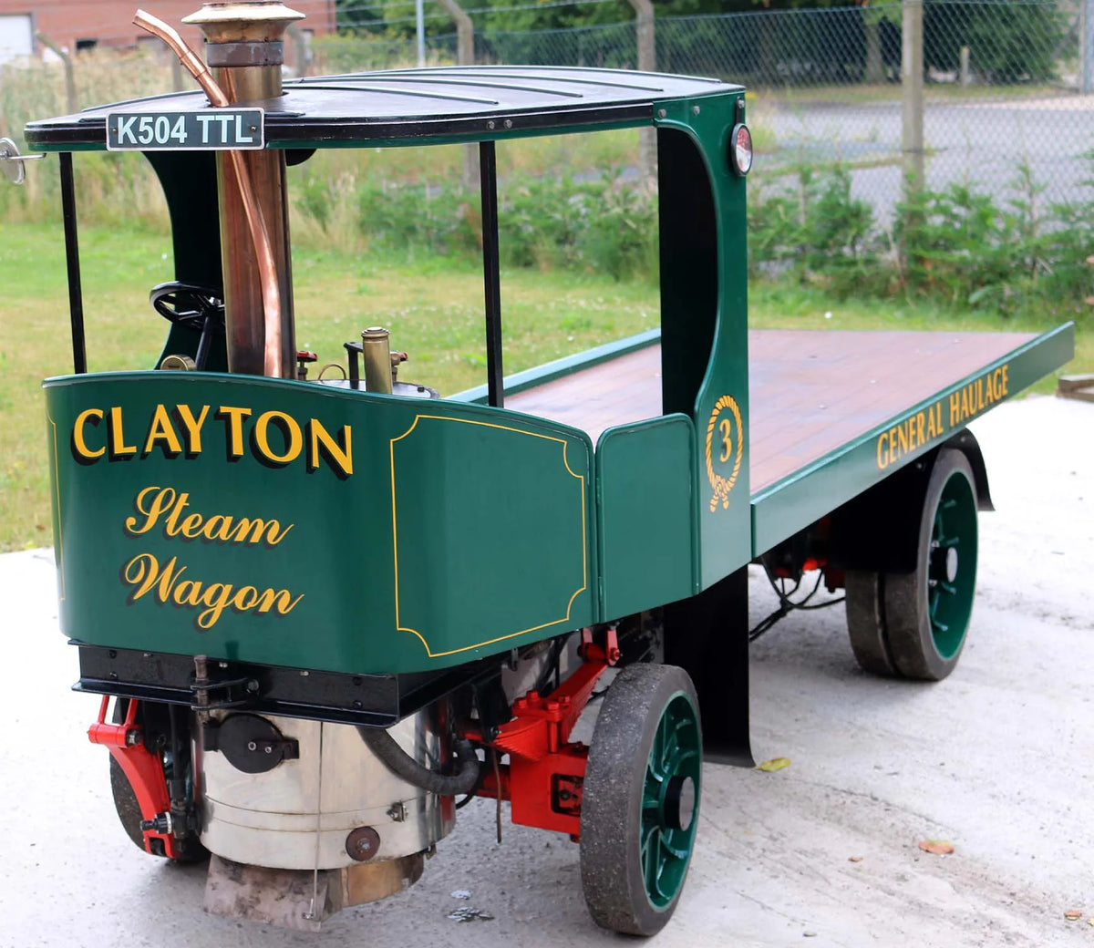 6 inch scale Clayton steam wagon with road trailer
