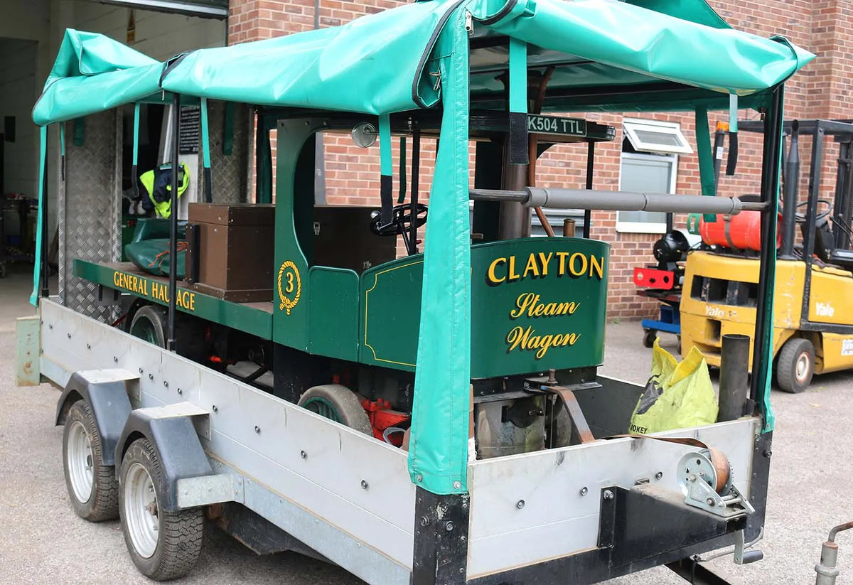 6 inch scale Clayton steam wagon with road trailer