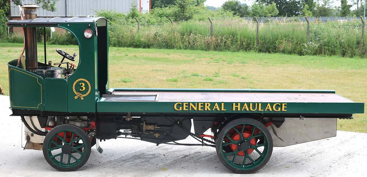 6 inch scale Clayton steam wagon with road trailer