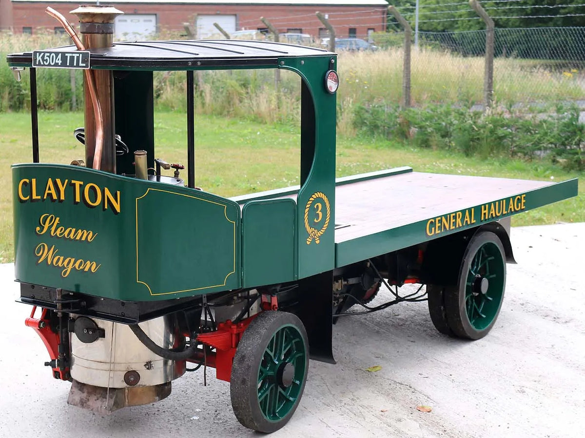 6 inch scale Clayton steam wagon with road trailer