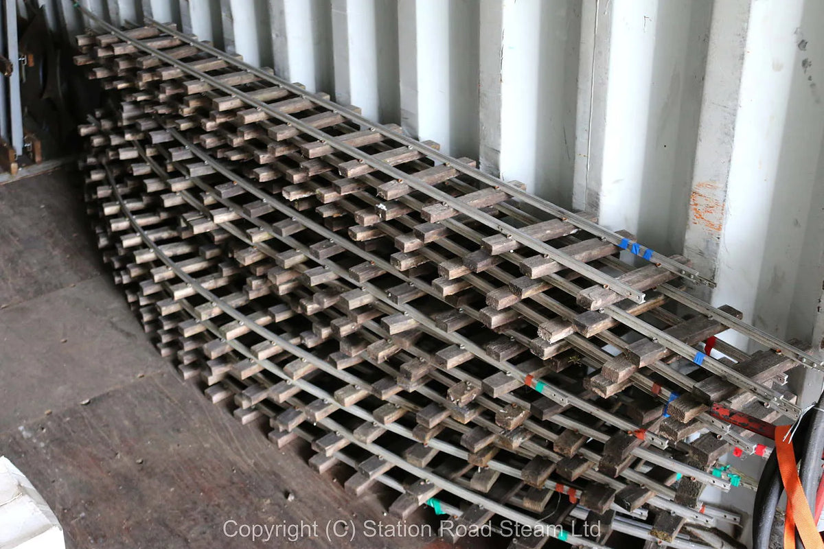Seventeen lengths aluminium rail 5 inch gauge track