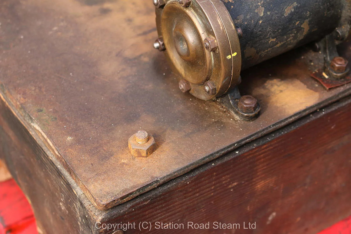 Antique twin cylinder horizontal engine