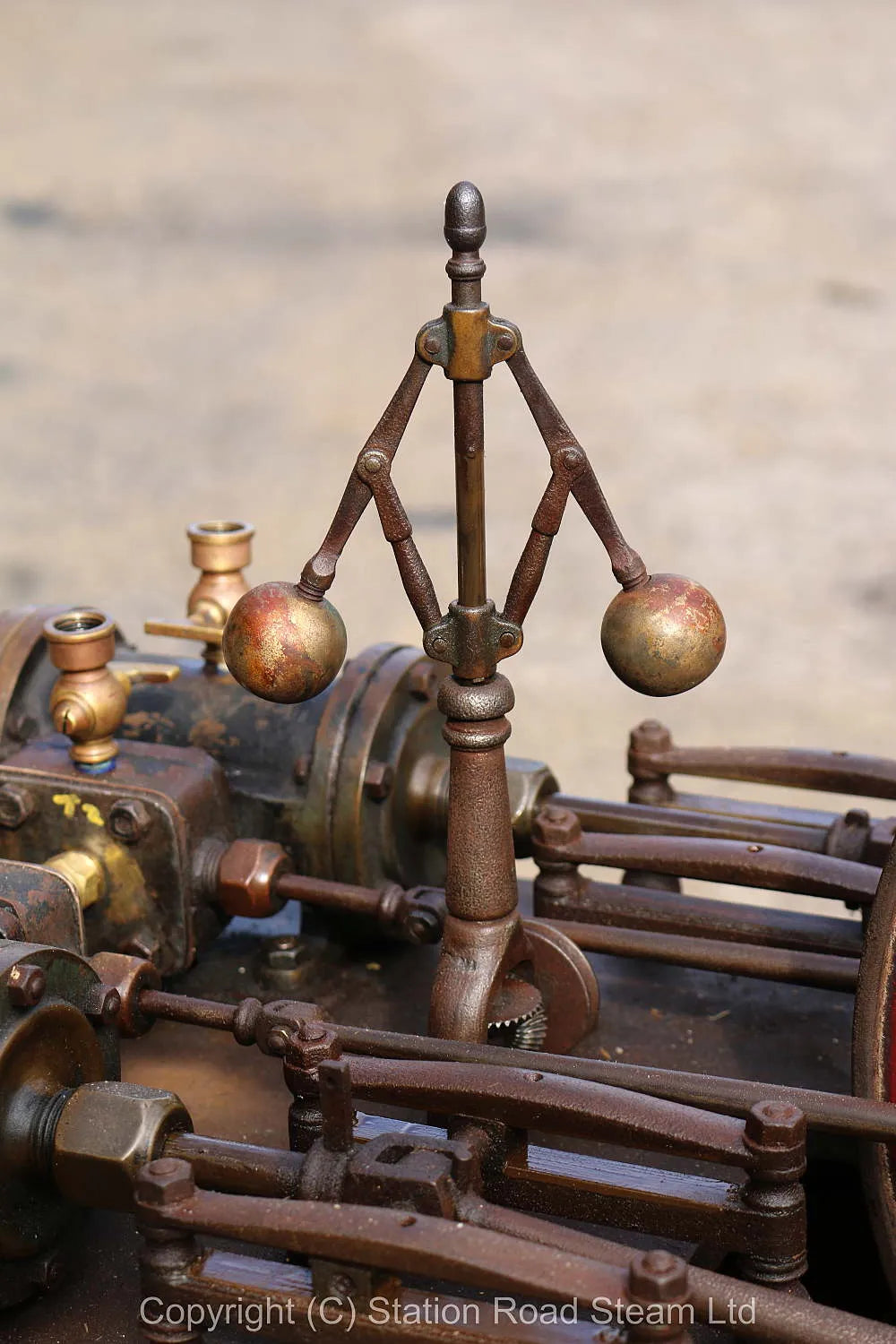 Antique twin cylinder horizontal engine