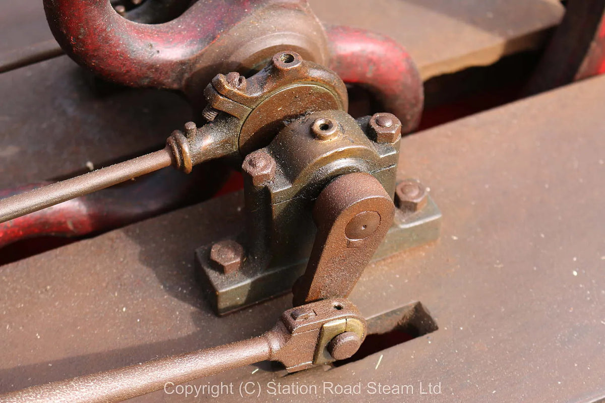 Antique twin cylinder horizontal engine