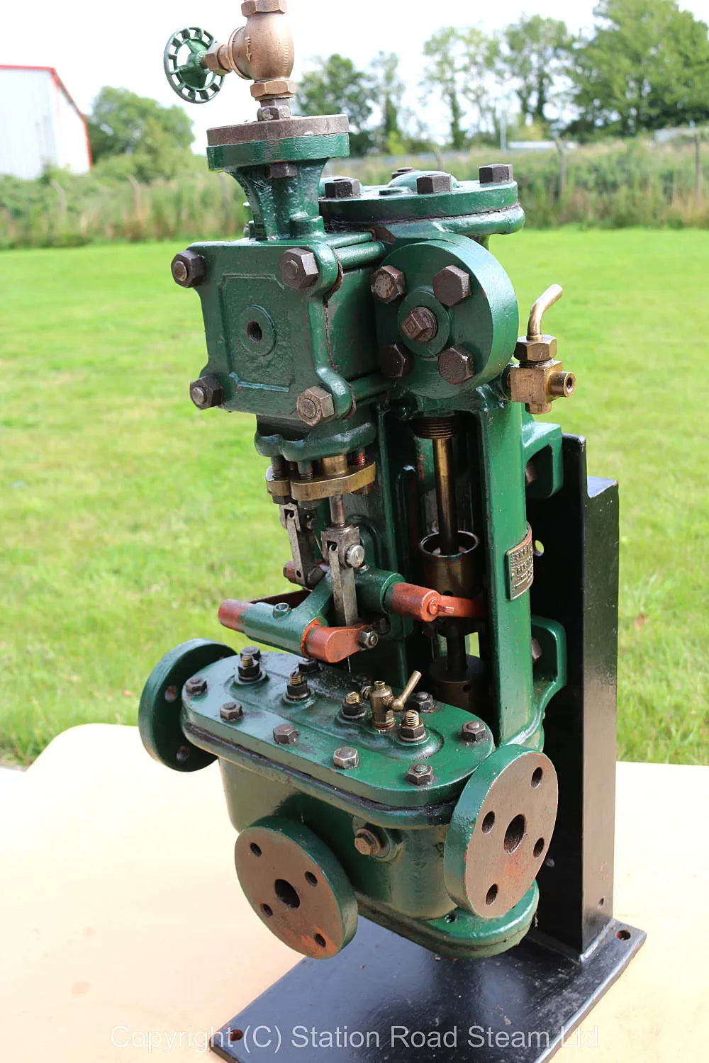 Duplex steam pump on stand