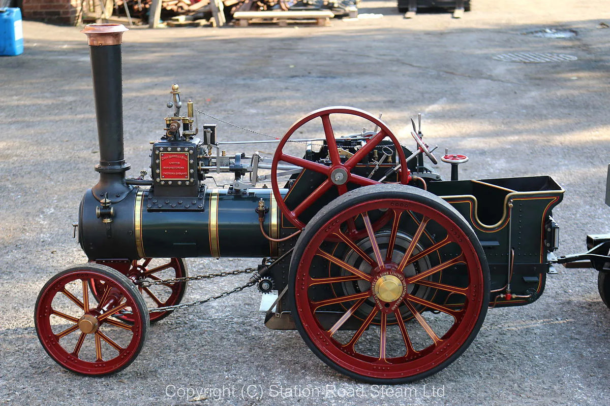 3 inch scale Burrell agricultural engine with driving truck