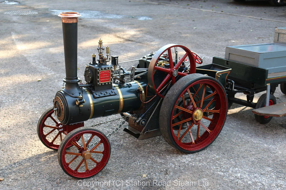 3 inch scale Burrell agricultural engine with driving truck