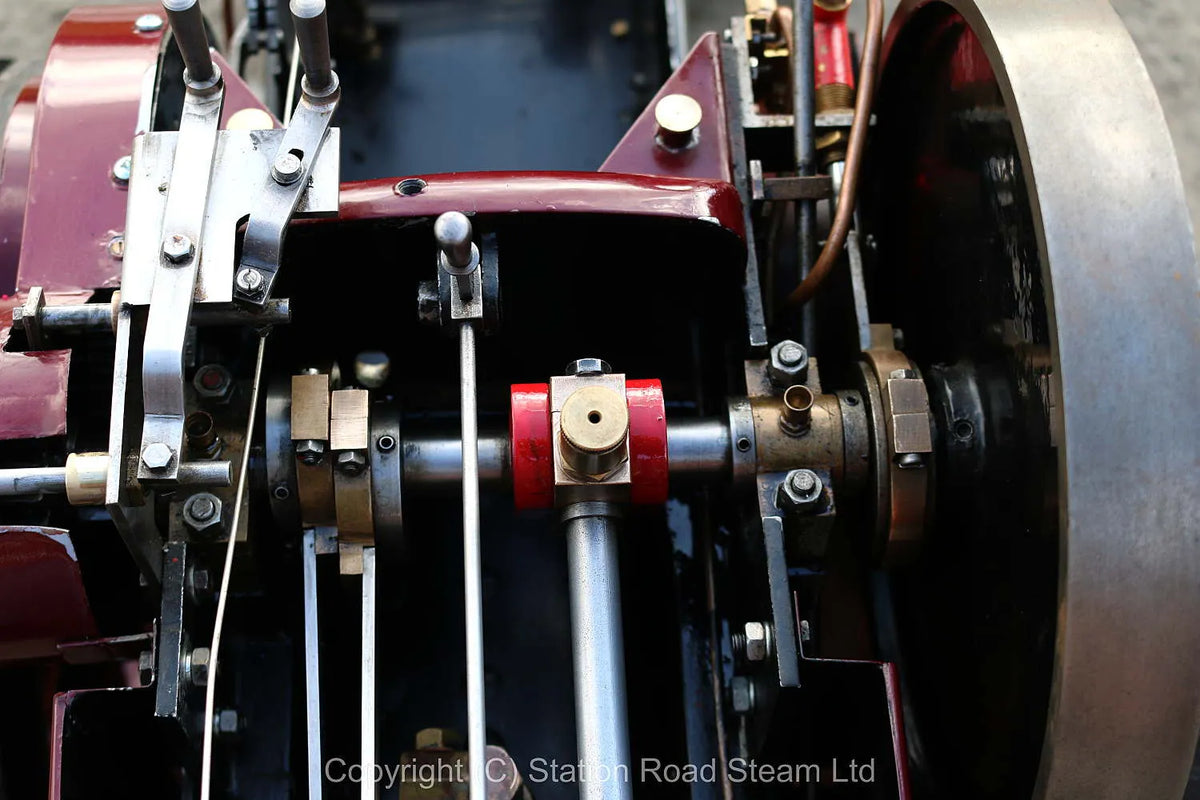 3 inch scale Aveling & Porter steam tractor with driving trolley