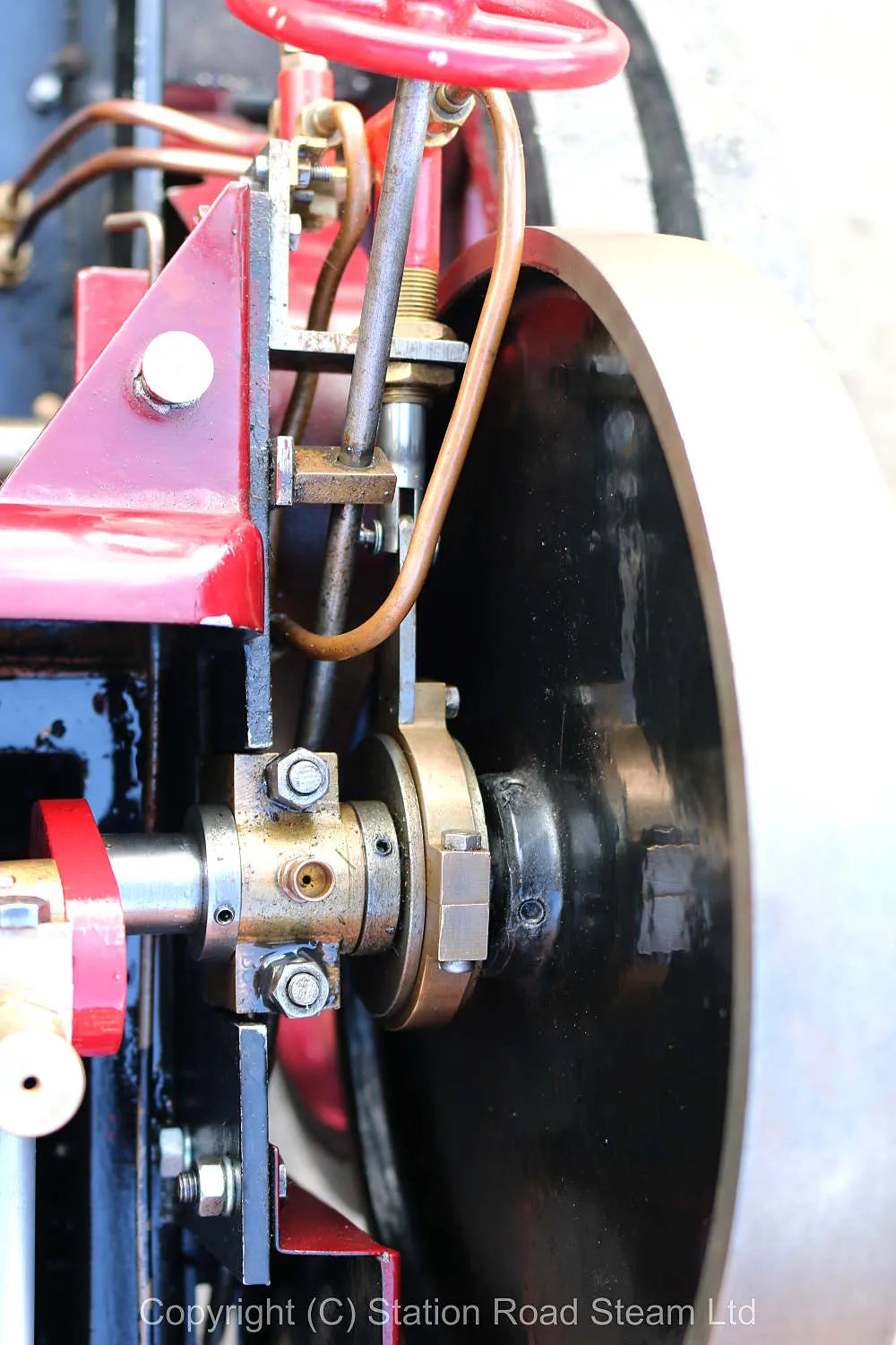 3 inch scale Aveling & Porter steam tractor with driving trolley