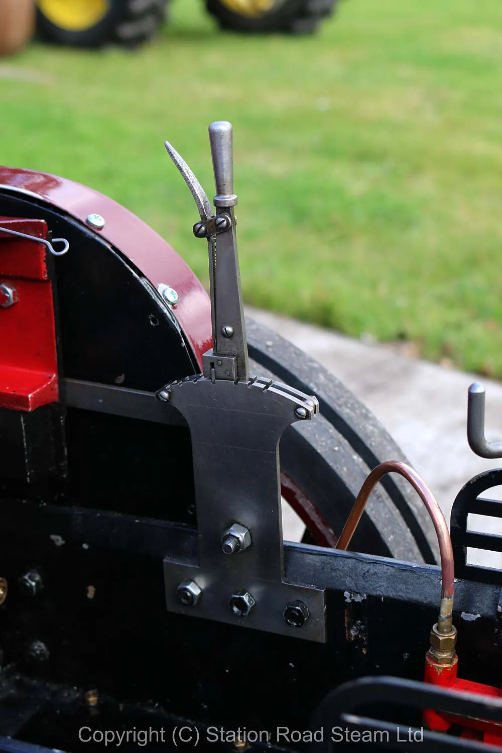 3 inch scale Aveling & Porter steam tractor with driving trolley