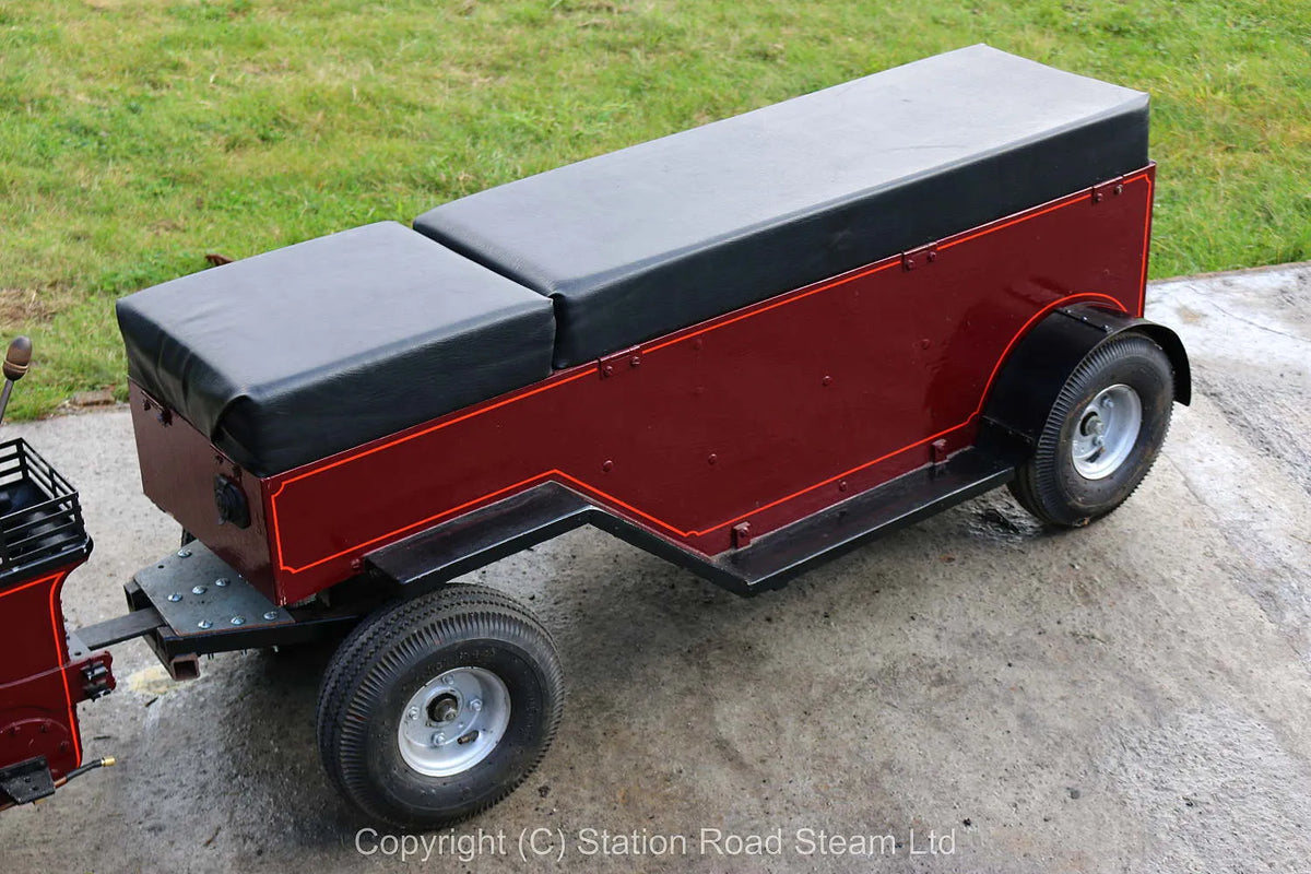 3 inch scale Aveling & Porter steam tractor with driving trolley