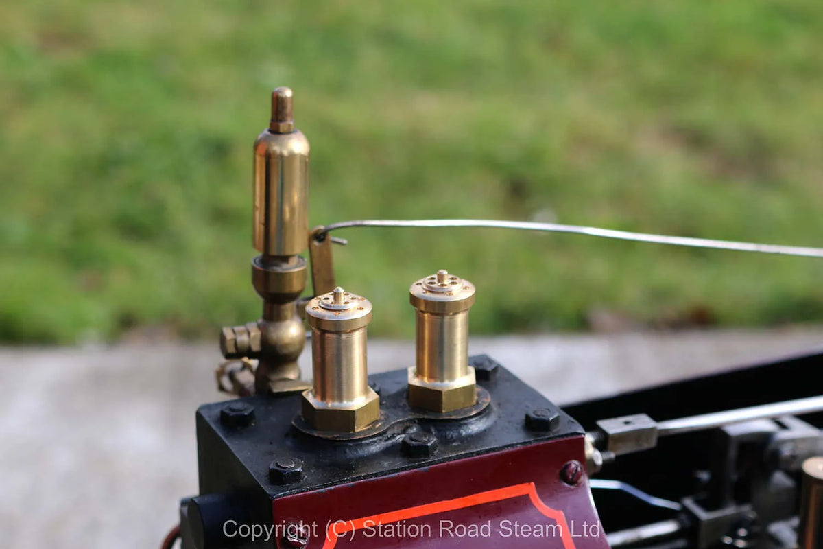 3 inch scale Aveling & Porter steam tractor with driving trolley