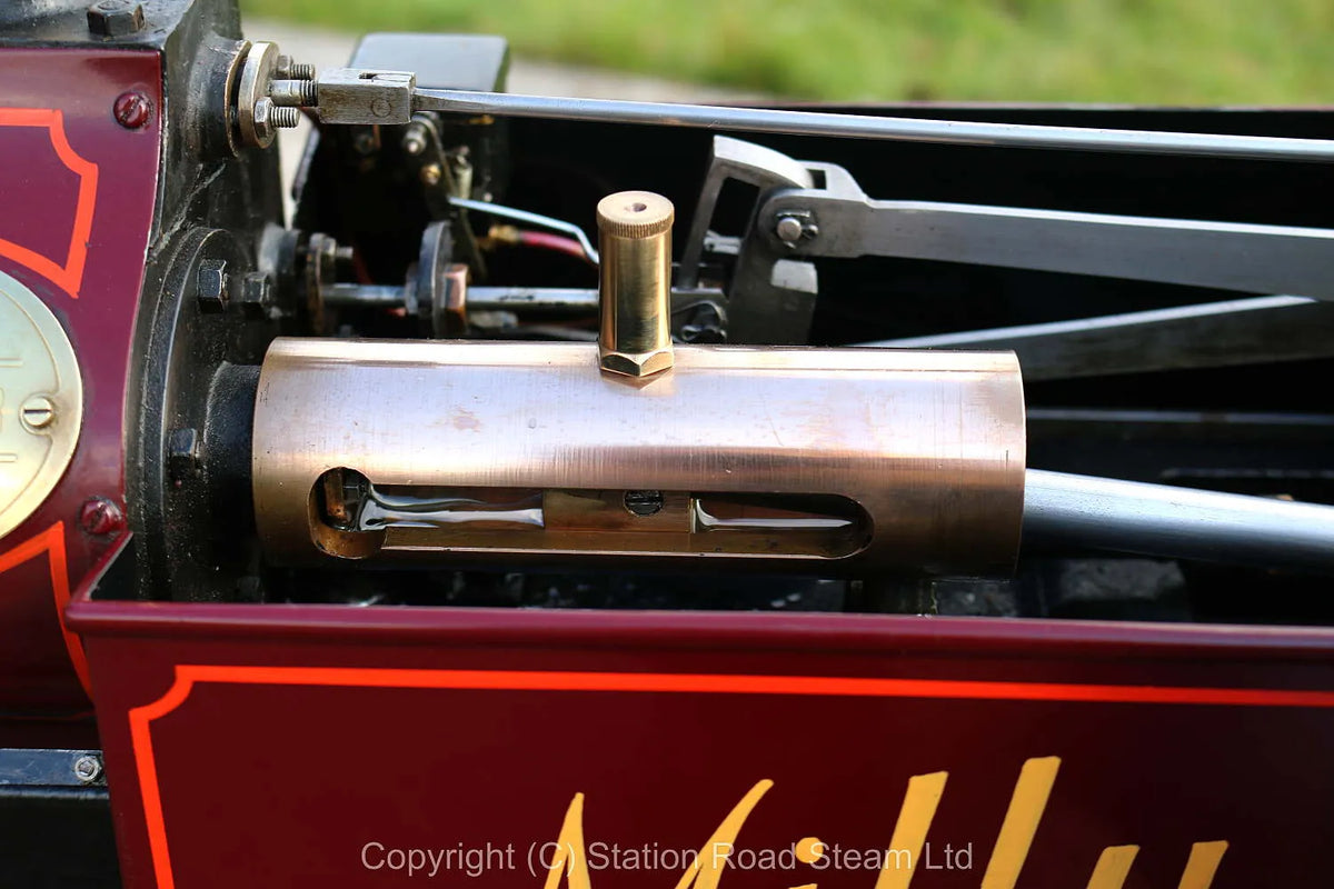 3 inch scale Aveling & Porter steam tractor with driving trolley
