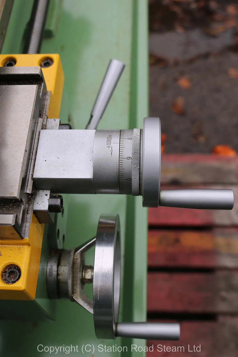 Warco WM250 lathe with cabinet stand