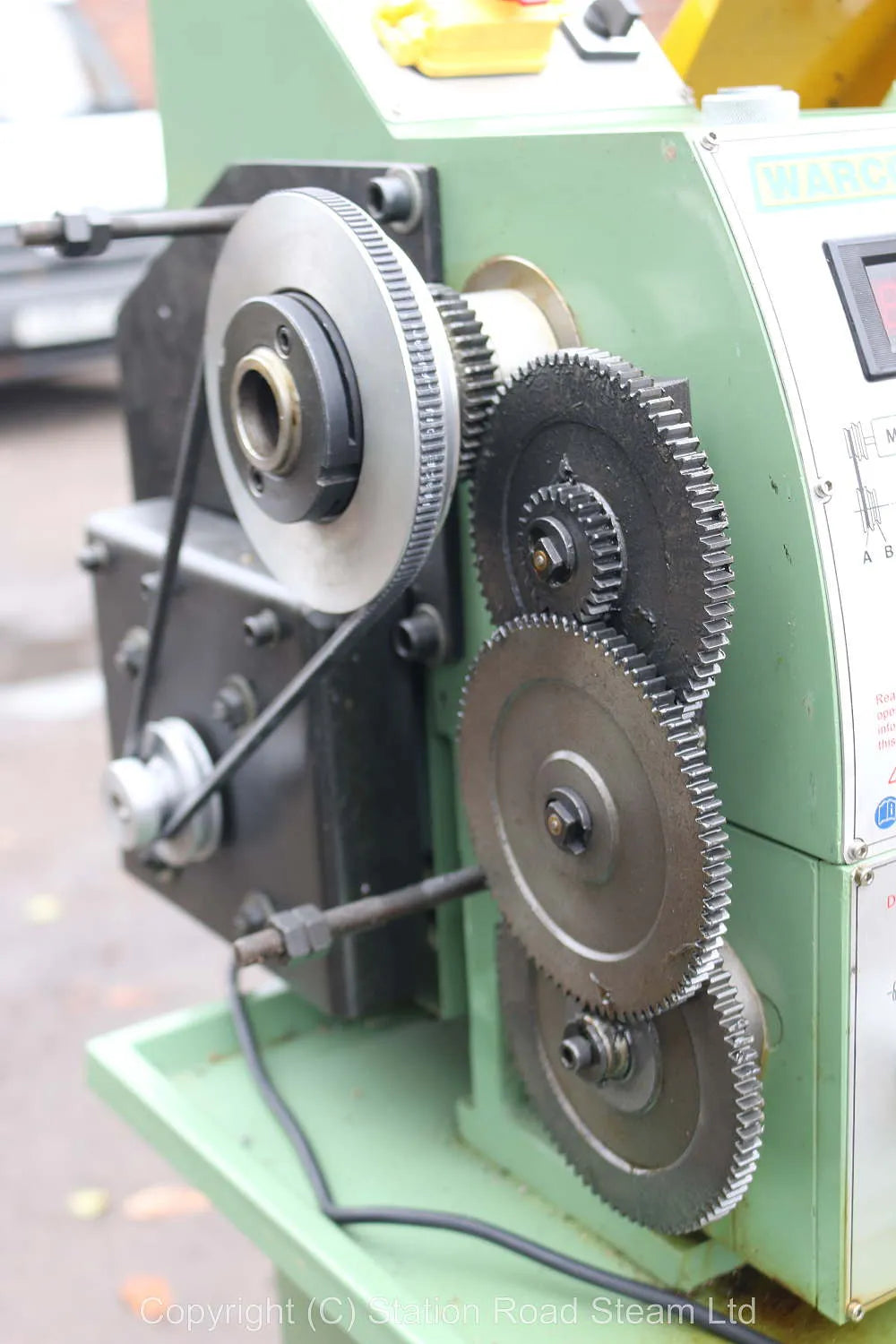 Warco WM250 lathe with cabinet stand