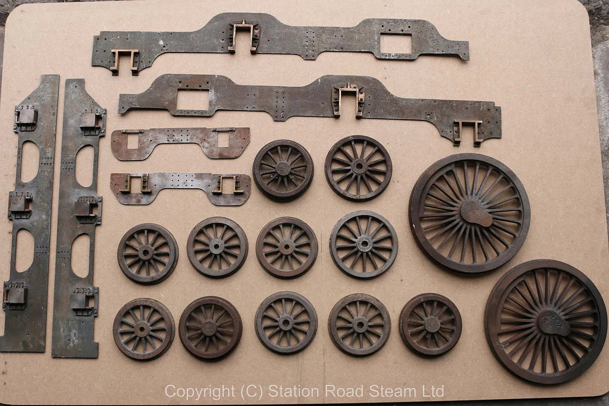5 inch gauge Stirling 8 foot Single frames & wheel castings