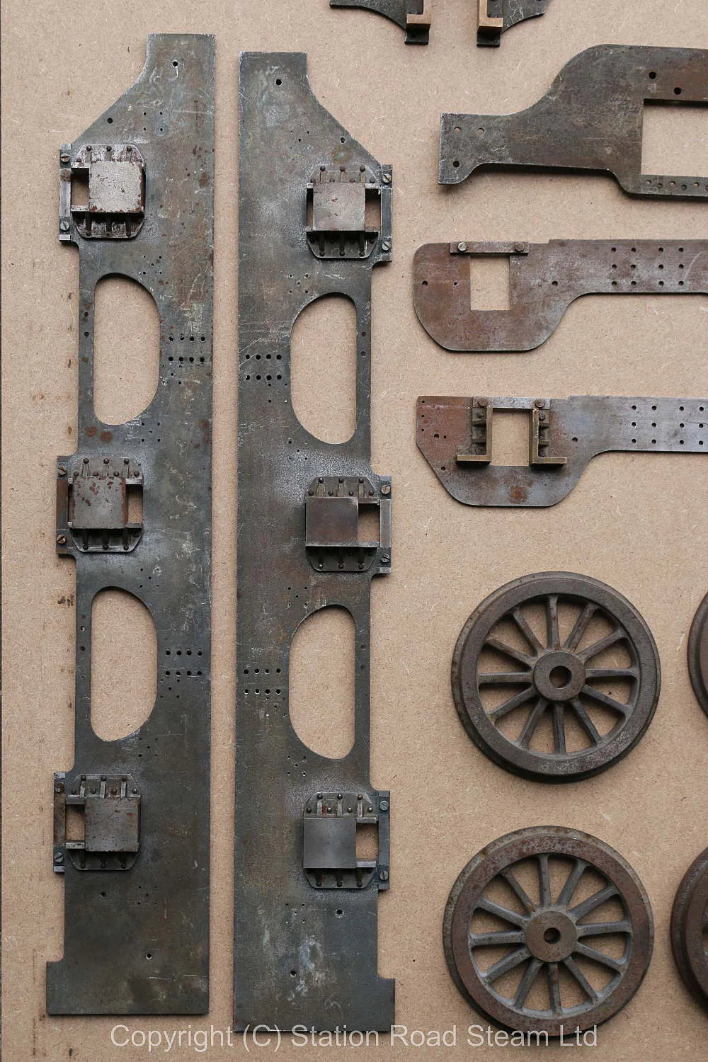 5 inch gauge Stirling 8 foot Single frames & wheel castings