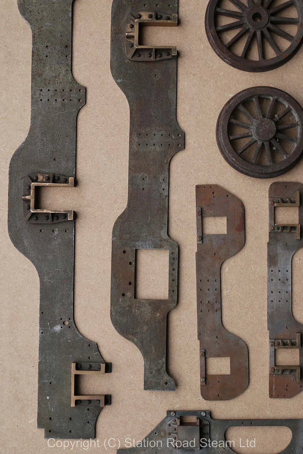 5 inch gauge Stirling 8 foot Single frames & wheel castings