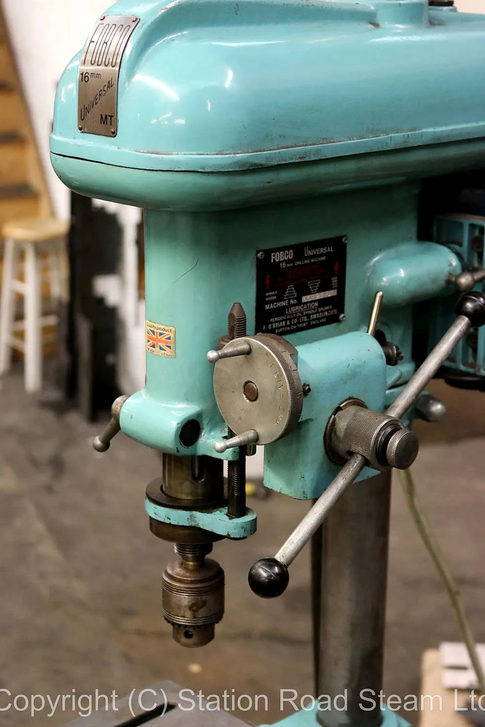 "Fobco" floor standing drilling machine
