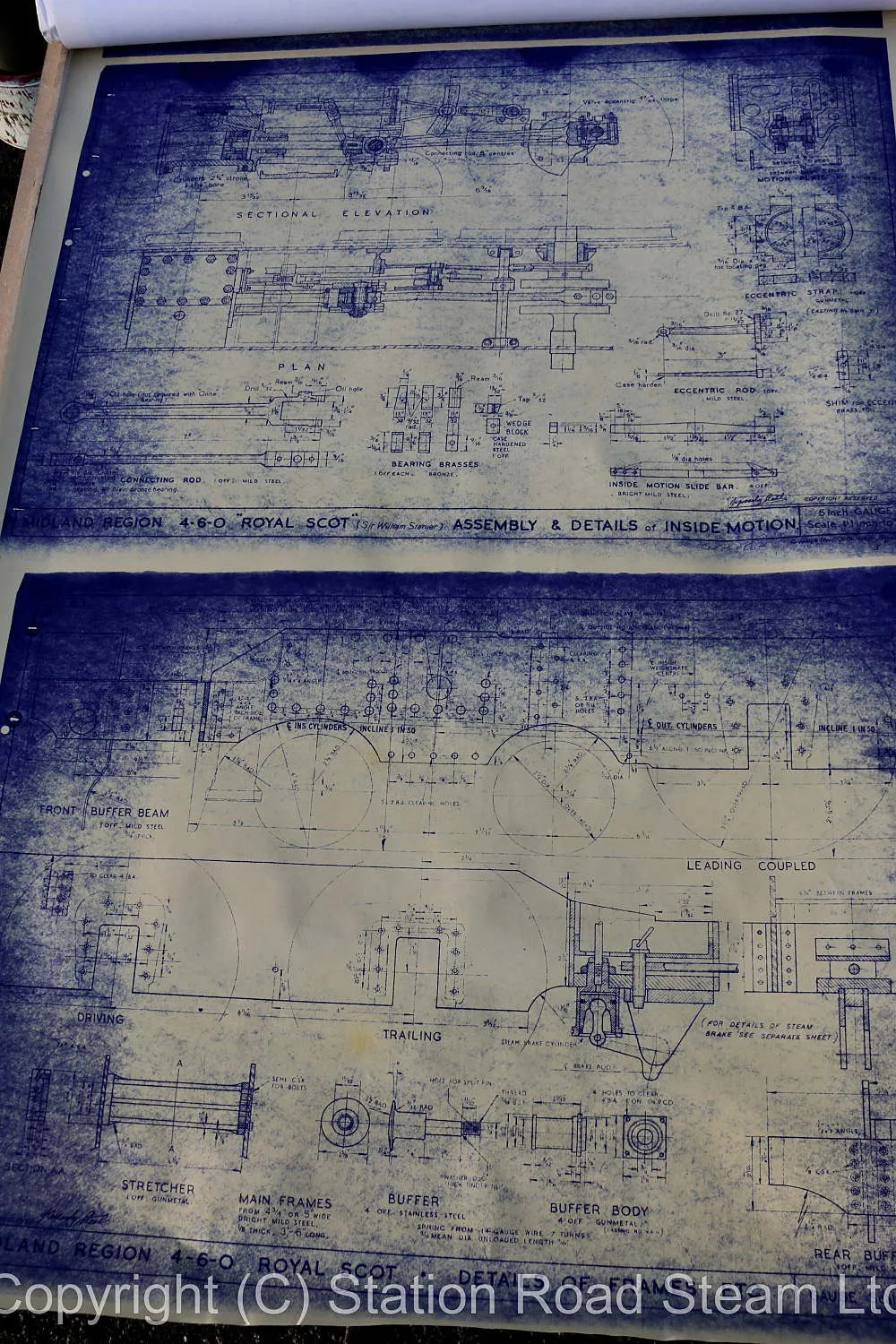 Boiler, patterns & castings for 5 inch gauge LMS "Royal Scot"