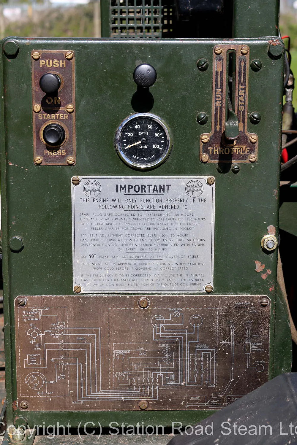 Coventry Climax generator on trailer