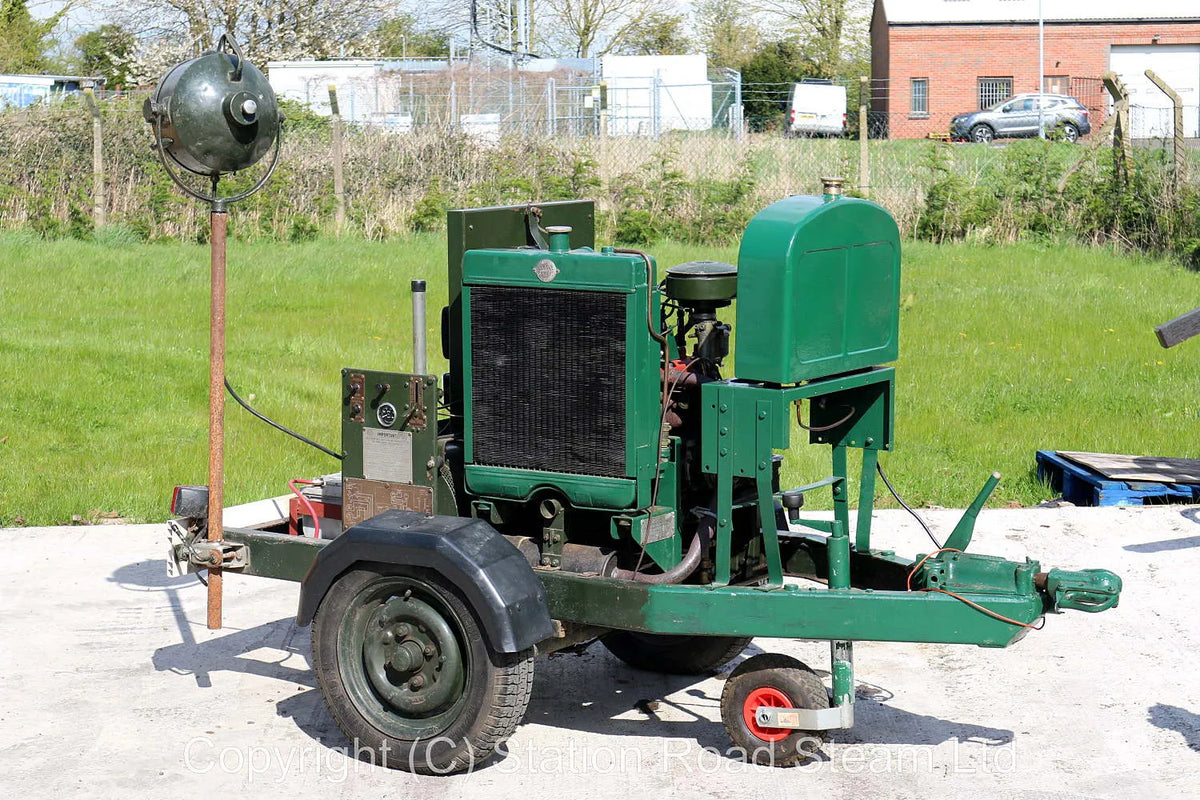 Coventry Climax generator on trailer