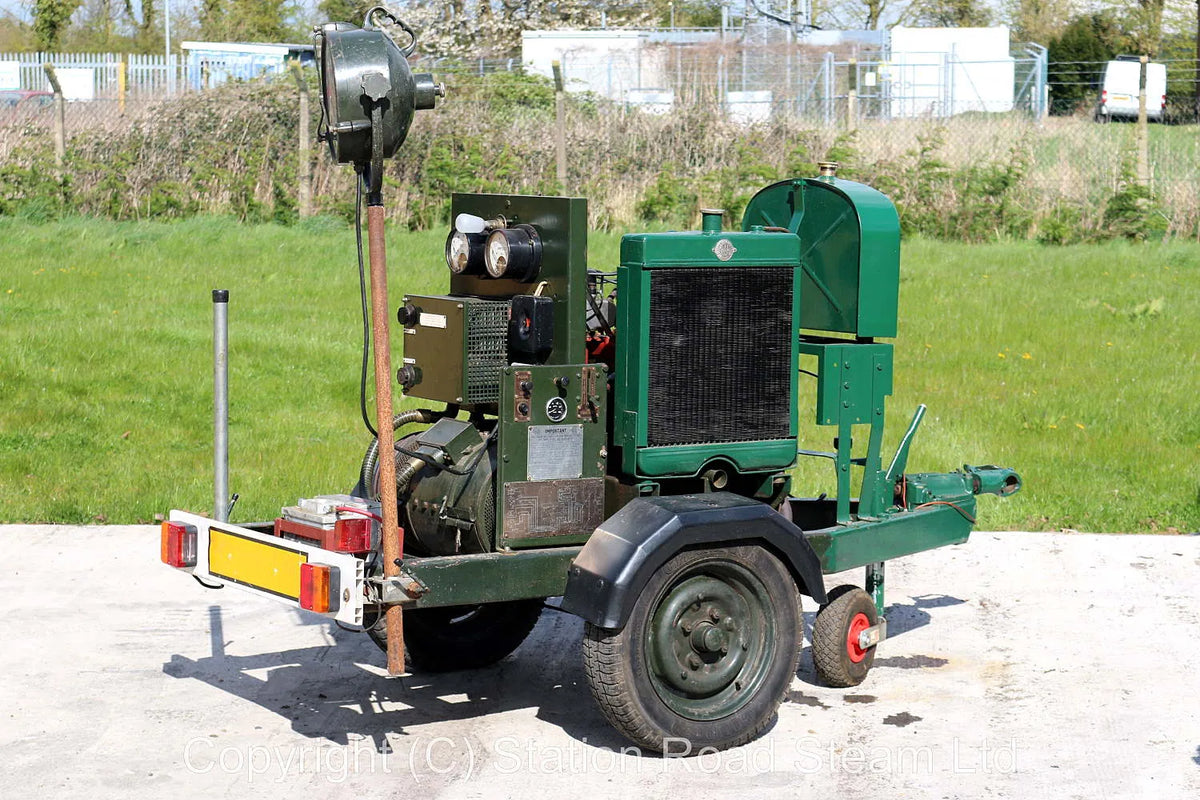 Coventry Climax generator on trailer
