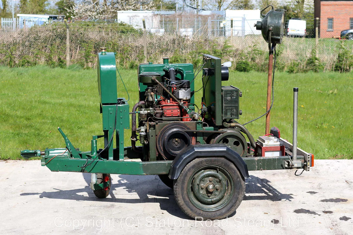 Coventry Climax generator on trailer