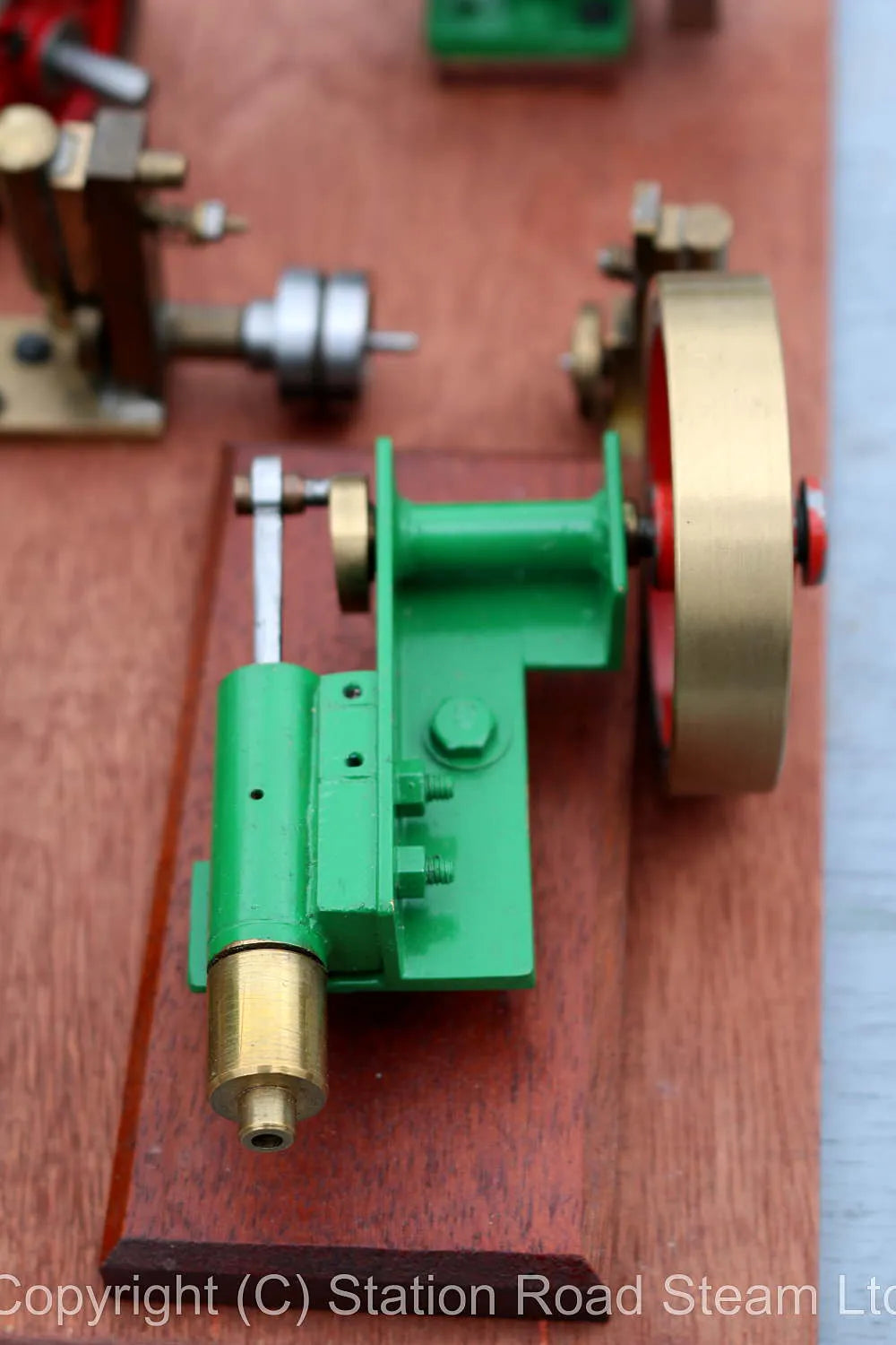 Set of six stationary engines on base board