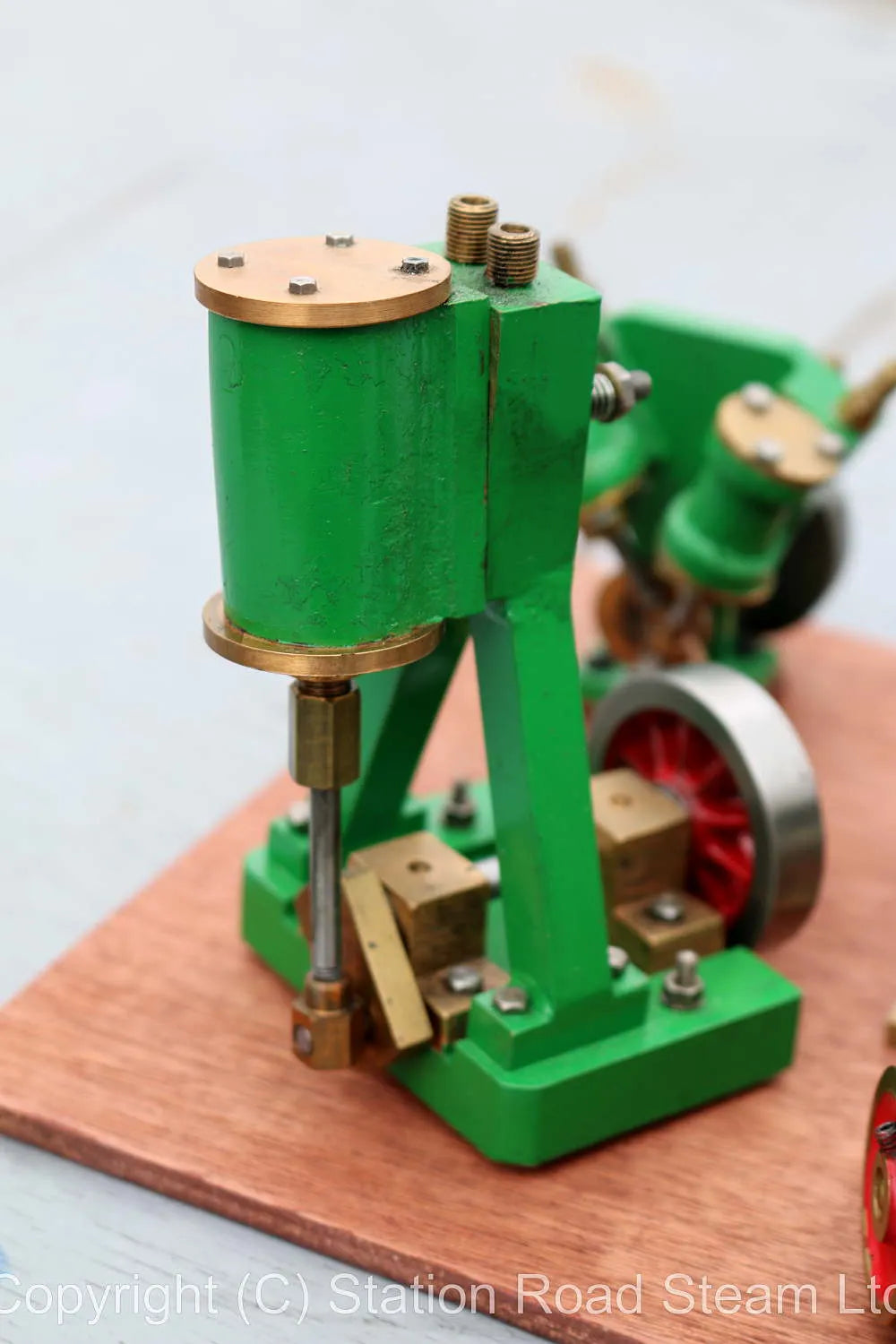 Set of six stationary engines on base board