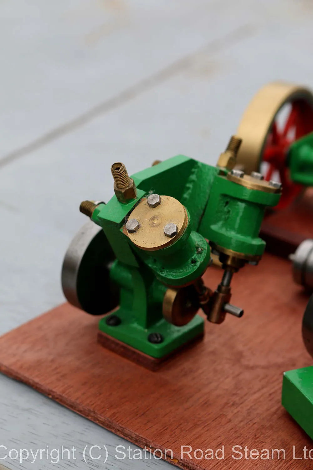 Set of six stationary engines on base board